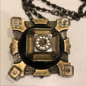 All saints real quarts and stone necklace